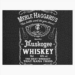 Muskogee Whiskey Merle Haggard Jigsaw Puzzle for biker