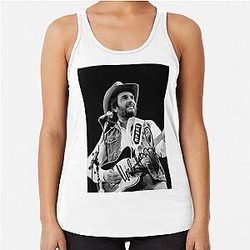 Merle Haggard Firmado 10 fotos reimpresión Esa es la forma Love Goes poster Racerback Tank Top