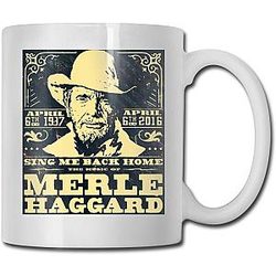 Merle Haggard Ceramic Coffee Mug 15oz Cup