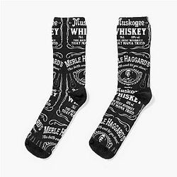 Muskogee Whiskey Merle Haggard for Biker Socks