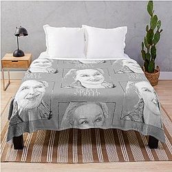 Meryl Streep in pop art, digital handmade by Iona Art Throw Blanket