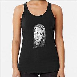 Meryl Streep Abstract Sketch Art Racerback Tank Top