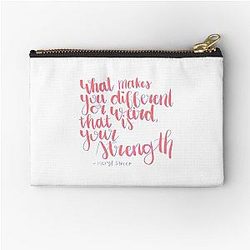 Meryl Streep Quote Zip Pouch