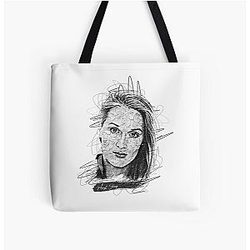 Meryl Streep Abstract All Over Print Tote Bag
