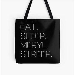 Eat Sleep Meryl Streep All Over Print Tote Bag
