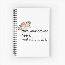 Meryl Streep Speech Take Your Broken Heart Make It Into Art Spiral Notebook