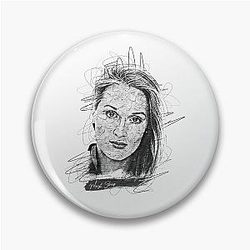 Meryl Streep Abstract Art Sketch Pin