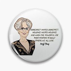 Meryl Streep Cartoon Pin