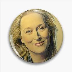 Meryl Streep portrait pin