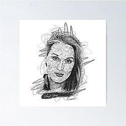 Meryl Streep Abstract Sketch Art