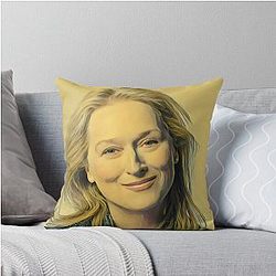 Meryl Streep portrait Pillow