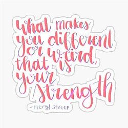 Meryl Streep Quote Sticker
