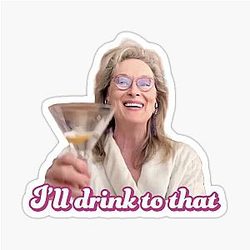 Meryl Streep Ladies Who Lunch Sticker