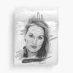 Meryl Streep Abstract Sketch Design Duvet Cover