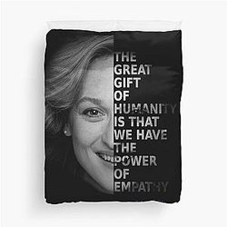 Meryl Streep The Great Humanity Duvet Cover