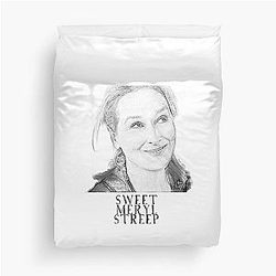 Meryl Streep Pop Art Black and White Digital Handmade Duvet Cover