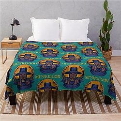 Day Gift For Purple Meshuggah 80s Metal Funny Graphic Gift Throw Blanket
