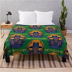 Day Gift For Purple Meshuggah 80s Metal Funny Graphic Gift Throw Blanket