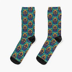 Day Gift For Purple Meshuggah 80s Metal Funny Graphic Gift Socks