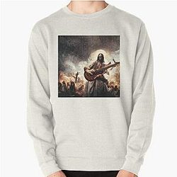 Zombie Jesus Titan Playing Metallica Guitar Pullover Sweatshirt RB1608