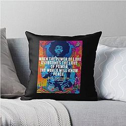 quotes band rock a band metallic Throw Pillow RB1608