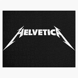 Helvetica Metallica - White Jigsaw Puzzle RB1608