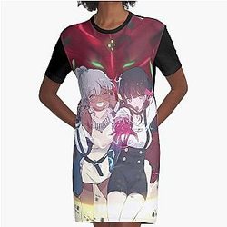 Metallic Rouge - Rouge Redstar, Naomi Orthmann Graphic T-Shirt Dress
