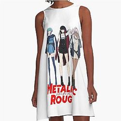Metallic Rouge Aラインドレス