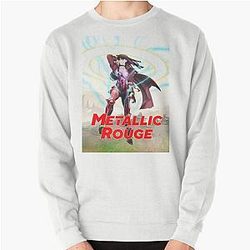 Metallic Rouge Pullover Sweatshirt