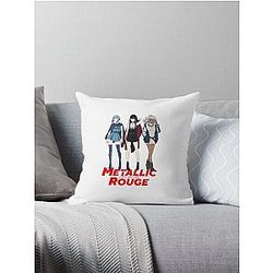 Metallic Rouge Throw Pillow