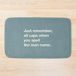 MF Doom All Caps   Bath Mat