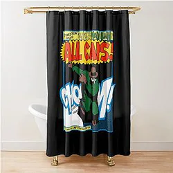 Mf Doom, mf doom all caps Shower Curtain