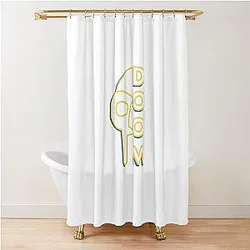 MF Doom Stencil Shower Curtain