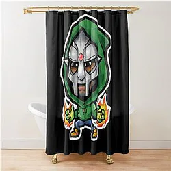 MF Doom x Cartoon art Shower Curtain