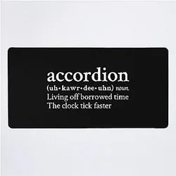 Accordion Living Off Borrowed Time by MF DOOM Desk Mat