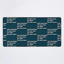 MF Doom All Caps   Desk Mat