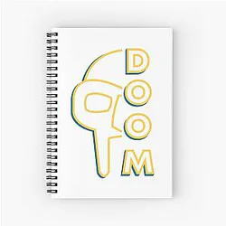 MF Doom Stencil Spiral Notebook