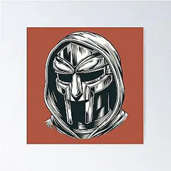 MF Doom Dumile Metal Mask Poster