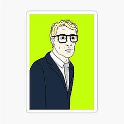 Michael Caine sixties icon Sticker