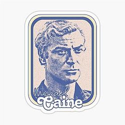 Michael Caine Retro 60s Fan Art Design Sticker