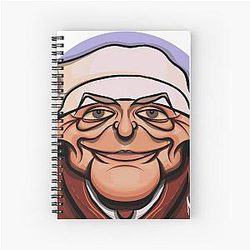 Michael Caine as Scrooge Spiral Notebook