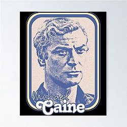 Michael Caine Retro 60s Fan Art Design Poster