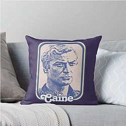 Michael Caine Retro 60s Fan Art Design Throw Pillow