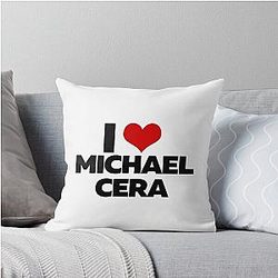 I Love Michael Cera Throw Pillow