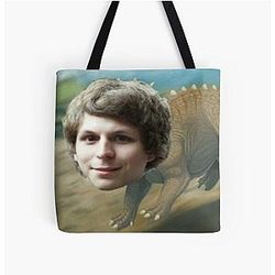 Michael Cera Stegosaurus All Over Print Tote Bag