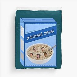 Michael Cera Cereal Box Street Duvet Cover