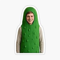 Pickle, michael cera, cucumber birthday funny holiday Sticker