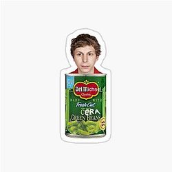 Michael Cera Del Monte Green Beans Sticker