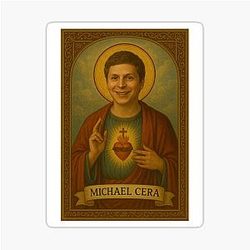 Michael Cera birthday funny holy prank sticker