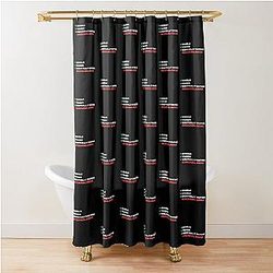 Mentally Dating Michael Cera White Font Shower Curtain